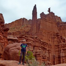 Alfred with Fisher Towers